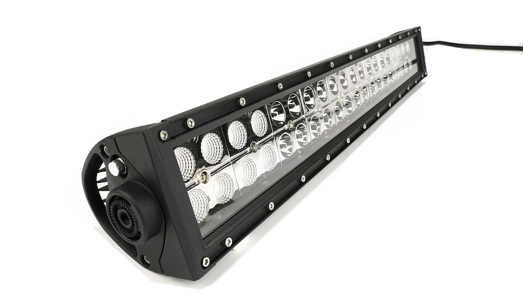 Southern Tru Light Bar, Chrome Series, LED Bulb, 20 Inch Length, Straight Dual Row, 40 Amber/ White LED 3 Watt Bulb, 120 Watt/ 10 Amp Draw – 77020