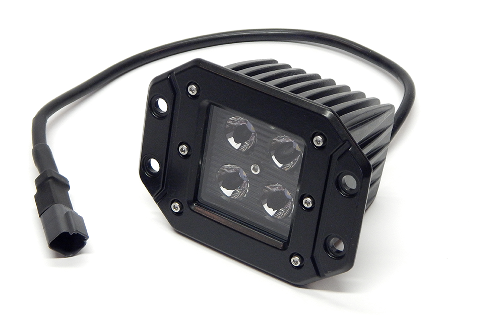 Southern Tru Driving/ Fog Light, Black Series, LED Bulb, 2 Inch Cube, 12 Watt White/ 6 Watt Amber, 1.3 Amp Draw, 90 Degree Flood Beam – 77915