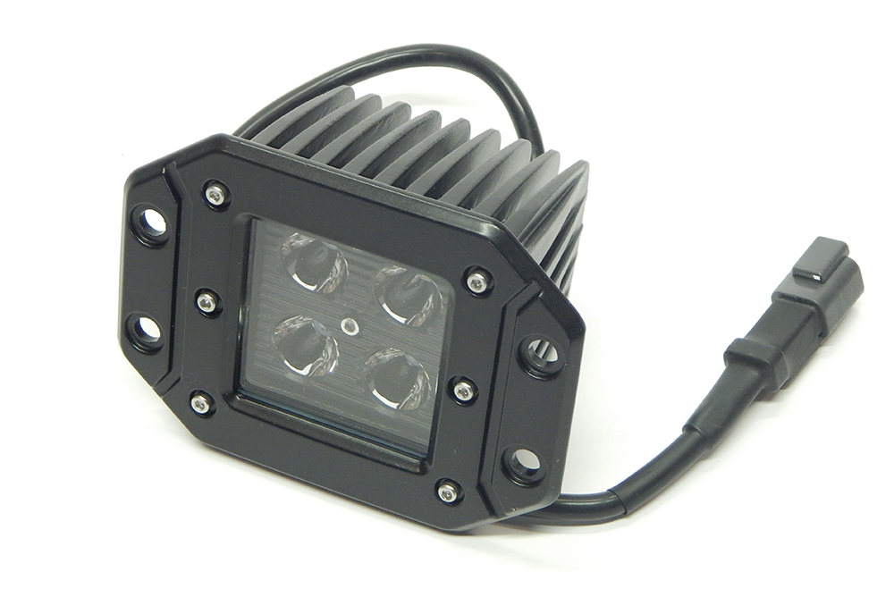 Southern Tru Driving/ Fog Light, Black Series, LED Bulb, 2 Inch Cube, 12 Watt White/ 6 Watt Amber, 1.3 Amp Draw, 90 Degree Flood Beam – 77915