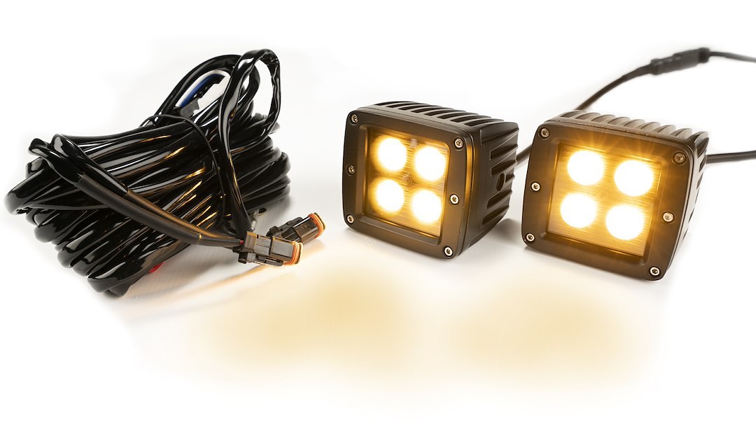 Southern Tru Driving/ Fog Light, Black Series, LED Bulb, 2 Inch Cube, 18 Watt/ 1.3 Amp Draw, 8 Degree Flood Beam, 1350 Lumens – 77916K