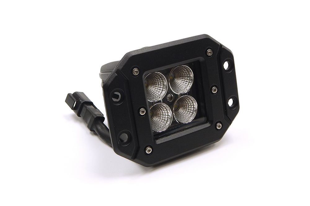 Southern Tru Driving/ Fog Light, Chrome Series, LED Bulb, 4 Clear LED 4 Watt Bulb, 3 Inch Cube, 16 Watt/ 1.3 Amp Draw, 90 Degree Flood Beam – 79910