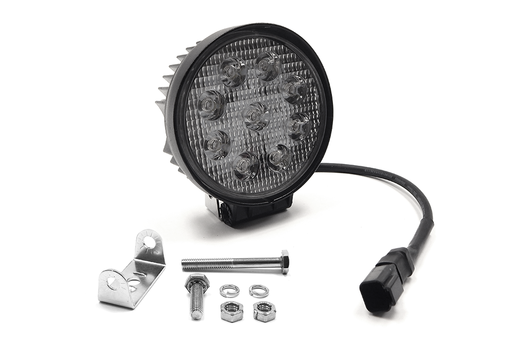 Southern Tru Driving/ Fog Light, Chrome Series, LED Bulb, 9 Clear LED 3 Watt Bulb, 4.5 Inch Round, 27 Watt/ 2.25 Amp Draw, 30 Degree Spot Beam – 79912