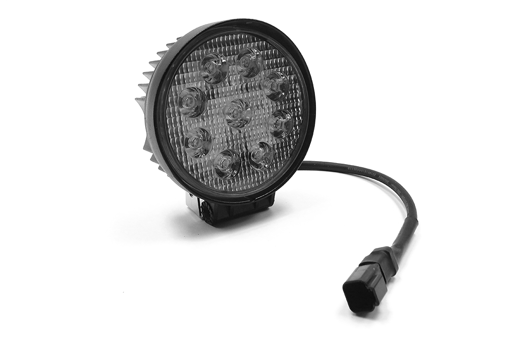 Southern Tru Driving/ Fog Light, Chrome Series, LED Bulb, 9 Clear LED 3 Watt Bulb, 4.5 Inch Round, 27 Watt/ 2.25 Amp Draw, 30 Degree Spot Beam – 79912