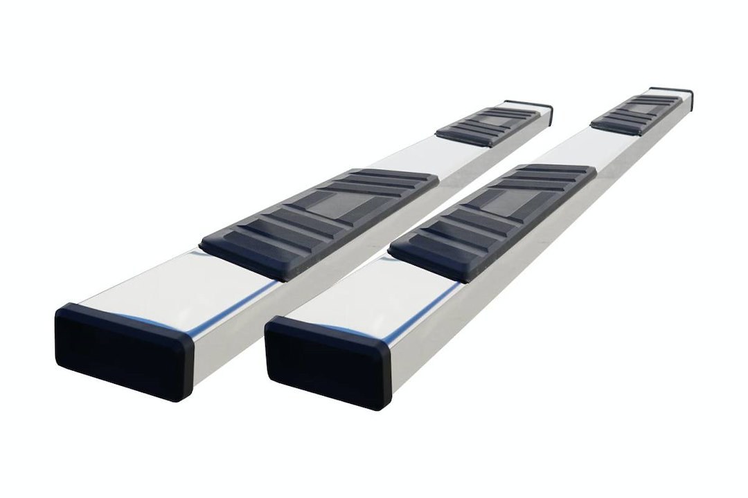 Steelcraft Running Board, STX500, 6 Inch Width, Unlighted, Polished, Stainless Steel, With Mounting Hardware, Rocker Mount – 500-02297