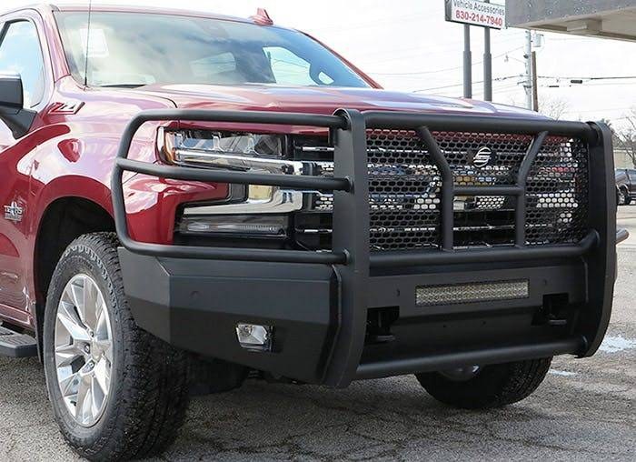 Steelcraft Bumper, Elevation, One Piece Design, Mounting Hardware Included, With Grille Guard, With Removable Grille, Without Winch Mount – 60-10490C