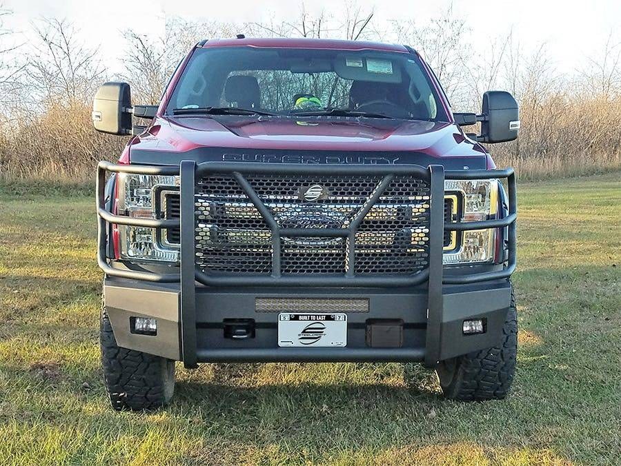 Steelcraft Bumper, Elevation, One Piece Design, Mounting Hardware Included, With Grille Guard, With Removable Grille, Without Winch Mount – 60-11380CC