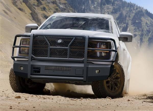 Steelcraft Bumper, Elevation, One Piece Design, Mounting Hardware Included, With Grille Guard, With Removable Grille, Without Winch Mount – 60-11440CC