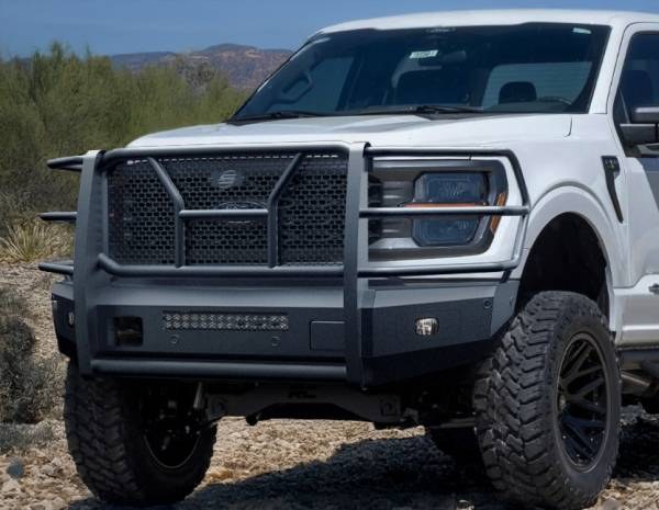 Steelcraft Bumper, Elevation, One Piece Design, Mounting Hardware Included, With Grille Guard, With Removable Grille, Without Winch Mount – 60-11440CC