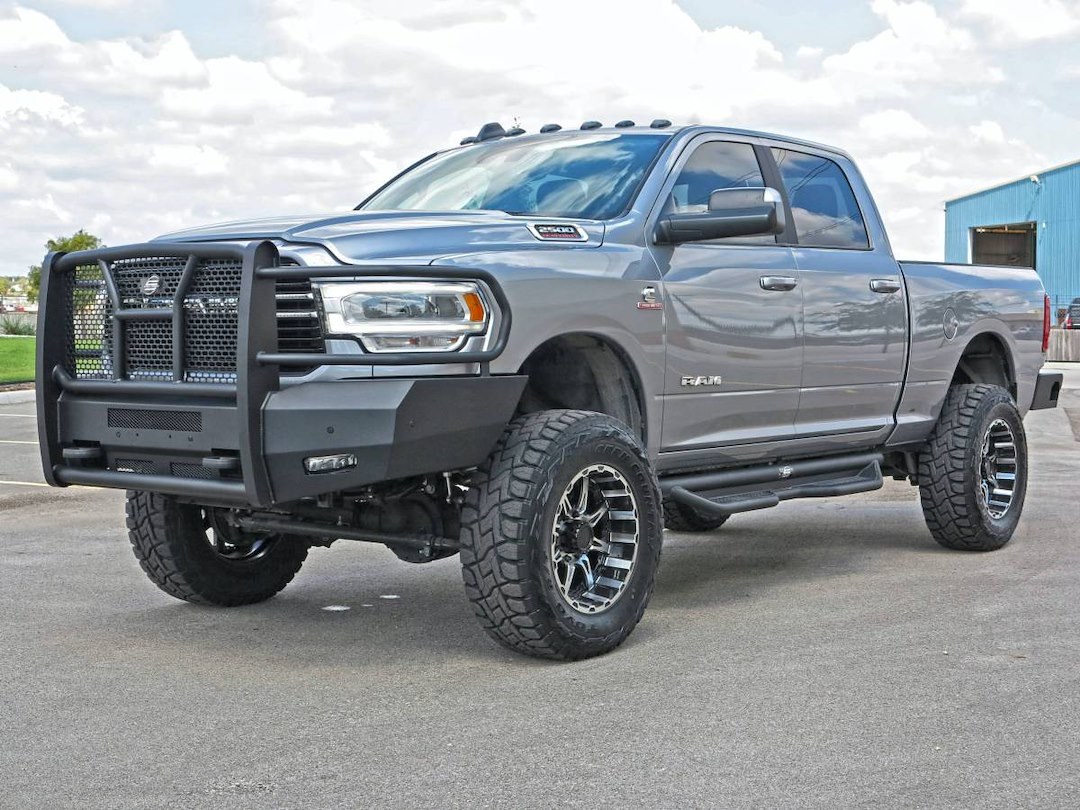 Steelcraft Bumper, Elevation, One Piece Design, Mounting Hardware Included, With Grille Guard, With Removable Grille, Without Winch Mount – 60-12280C