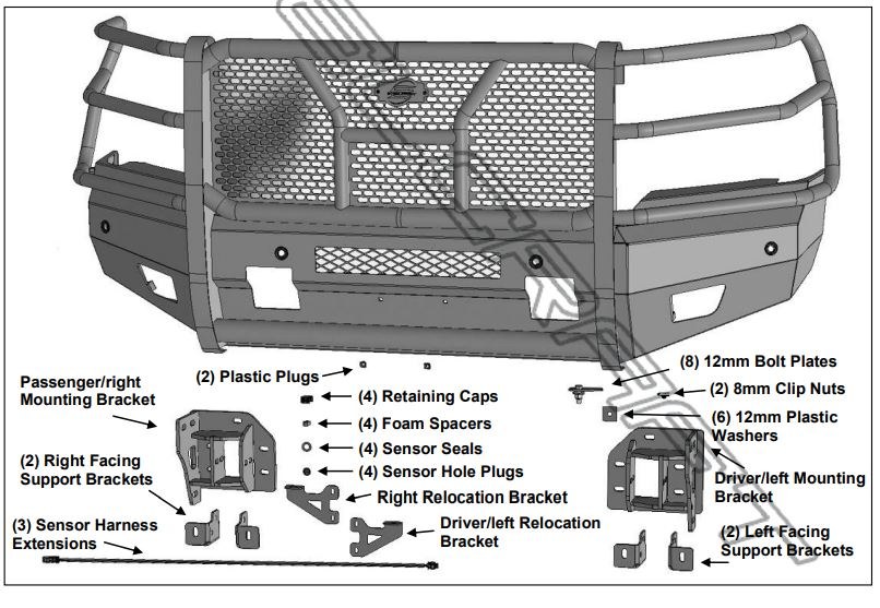 Steelcraft Bumper, Elevation, One Piece Design, Mounting Hardware Included, With Grille Guard, With Removable Grille – AL60-10490C