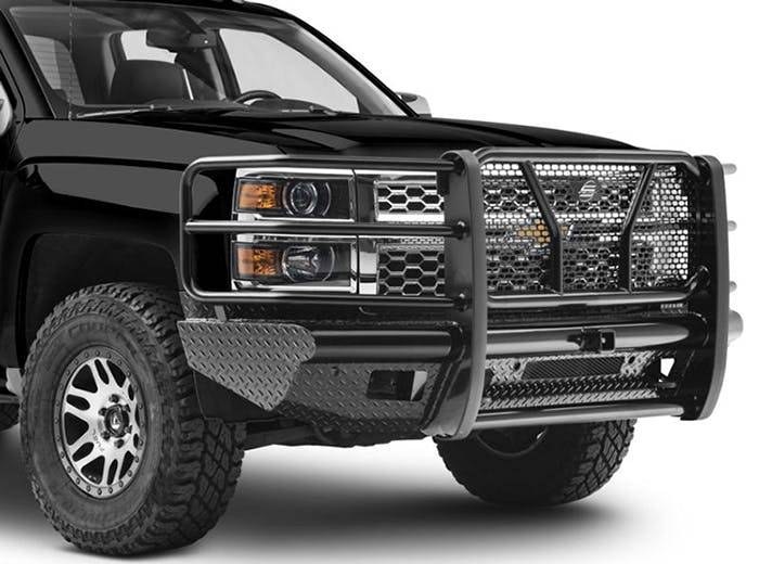 Steelcraft Bumper, HD Replacement, One Piece Design, Mounting Hardware Included, With Grille Guard, With Punch Plate Grille – HD10420R