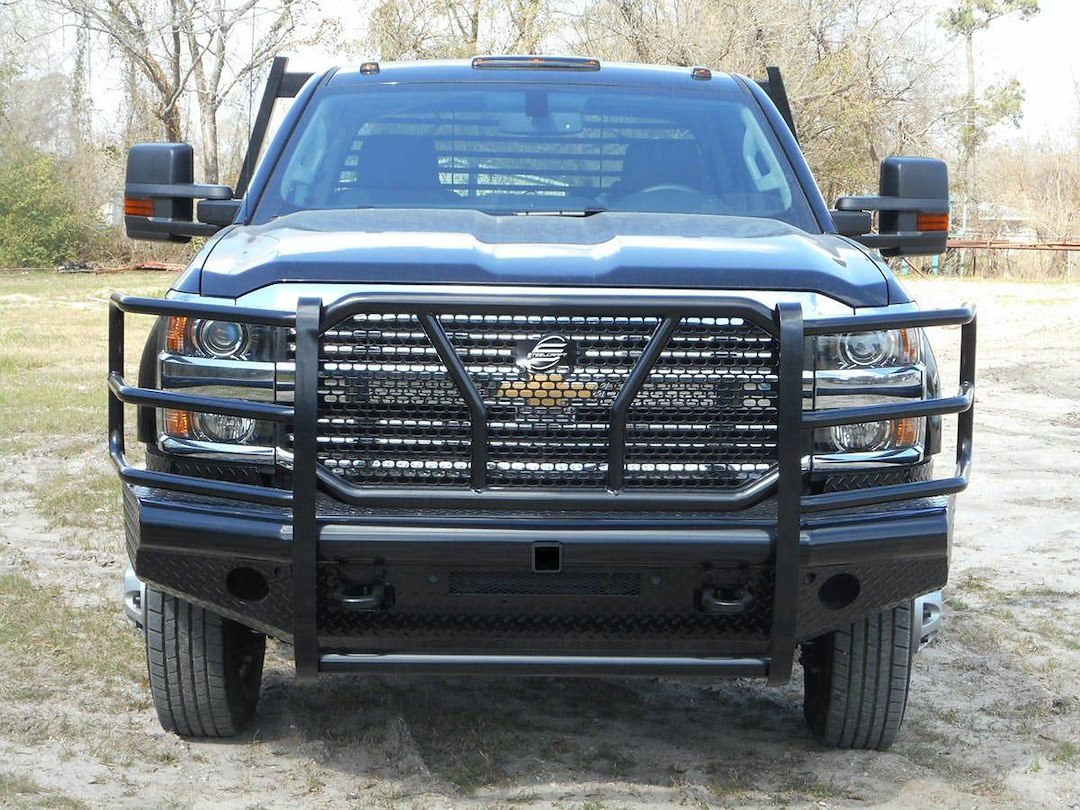 Steelcraft Bumper, HD Replacement, One Piece Design, Mounting Hardware Included, With Grille Guard, With Punch Plate Grille – HD10440R