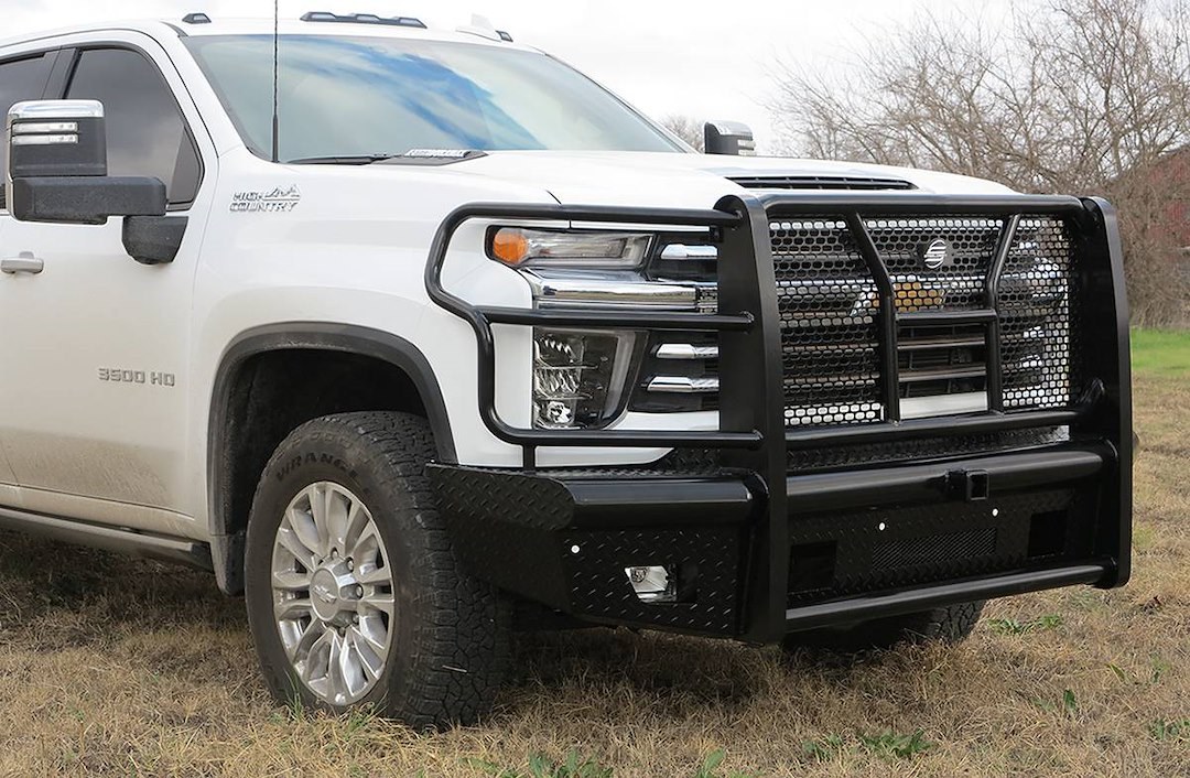 Steelcraft Bumper, HD Replacement, One Piece Design, Mounting Hardware Included, With Grille Guard, With Punch Plate Grille – HD10447RC