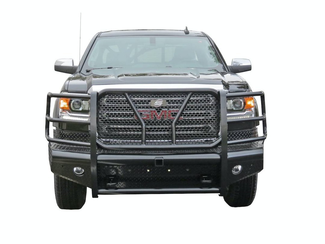 Steelcraft Bumper, HD Replacement, One Piece Design, Mounting Hardware Included, With Grille Guard, With Punch Plate Grille – HD10460R