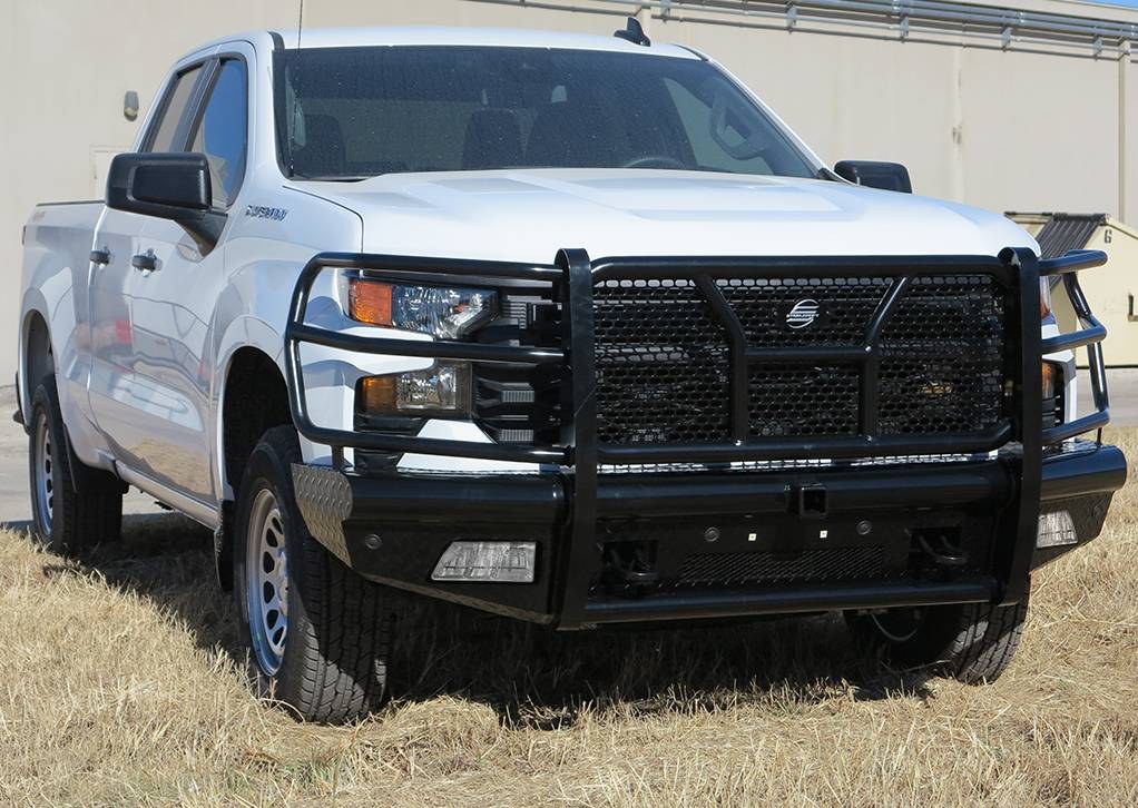 Steelcraft Bumper, HD Replacement, One Piece Design, Mounting Hardware Included, With Grille Guard, With Punch Plate Grille – HD10495RC