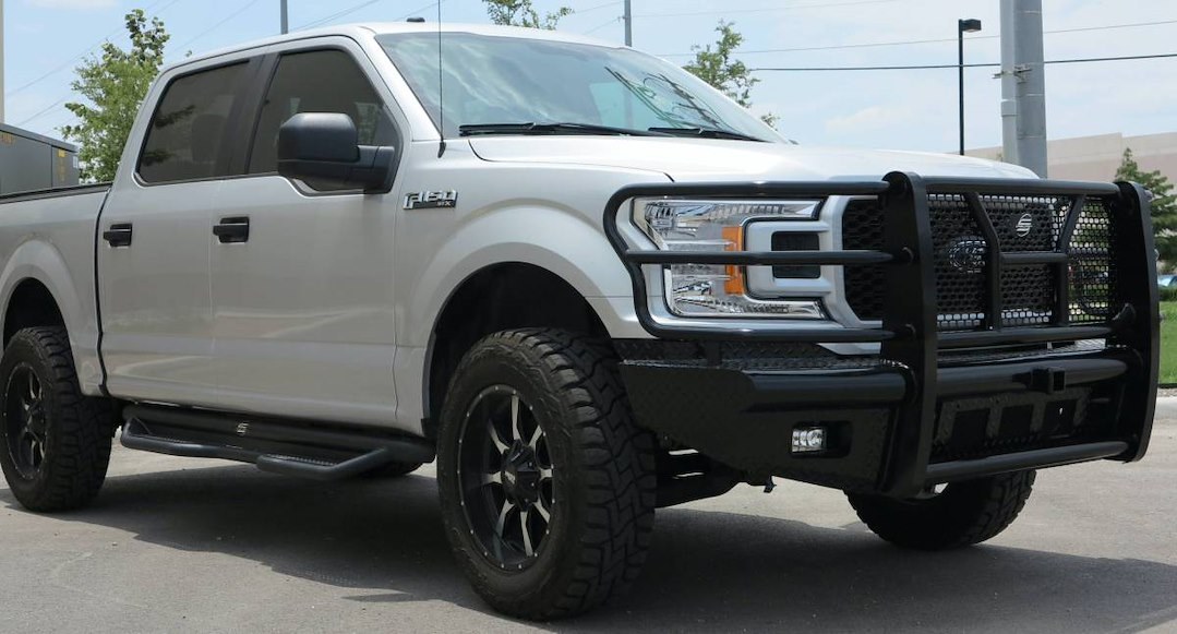 Steelcraft Bumper, HD Replacement, One Piece Design, Mounting Hardware Included, With Grille Guard, With Punch Plate Grille – HD11420RCC