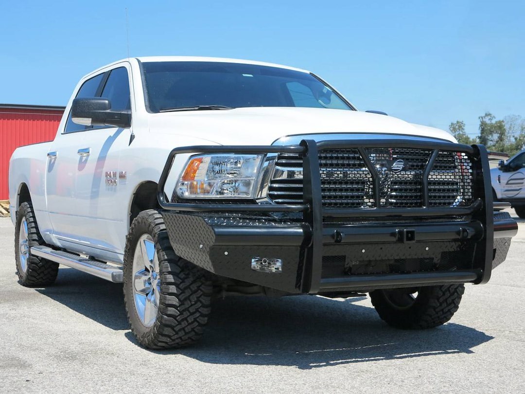 Steelcraft Bumper, HD Replacement, One Piece Design, Mounting Hardware Included, With Grille Guard, With Punch Plate Grille – HD12250R