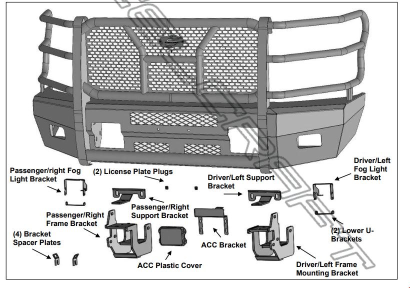 Steelcraft Bumper, Elevation, One Piece Design, Mounting Hardware Included, With Grille Guard, With Removable Grille – AL60-11410CC