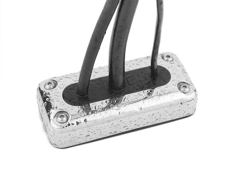 Seaview Cable Gland, Use to Pass Through Up to 1/2 Inch Cables and Up to 0.67 Inch Connector, Silver, Polished Stainless Steel – CGM17-SS