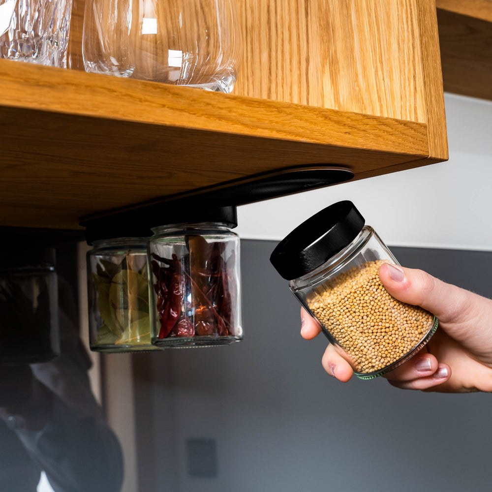 Silwy Magnet Food Storage Container, Use to Store Spices, Round, 2.4 Inch Diameter X 3.7 Inch Height, 6.5 Ounce Capacity, Glass – FM-192-BCS-SM