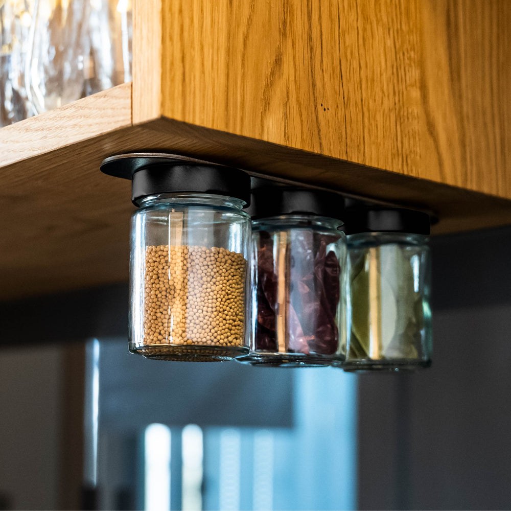 Silwy Magnet Food Storage Container, Use to Store Spices, Round, 2.4 Inch Diameter X 3.7 Inch Height, 6.5 Ounce Capacity, Glass – FM-192-BCS-SM