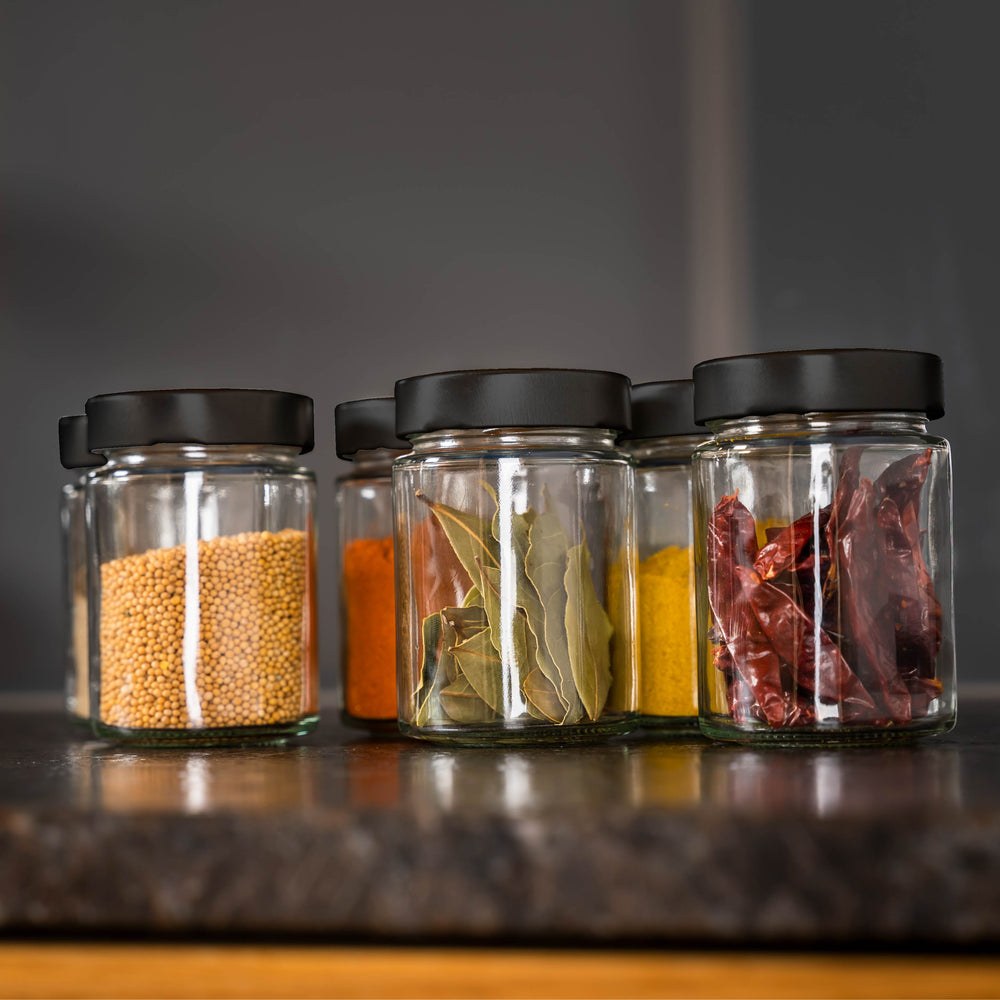 Silwy Magnet Food Storage Container, Use to Store Spices, Round, 2.4 Inch Diameter X 3.7 Inch Height, 6.5 Ounce Capacity, Glass – FM-192-BCS-SM