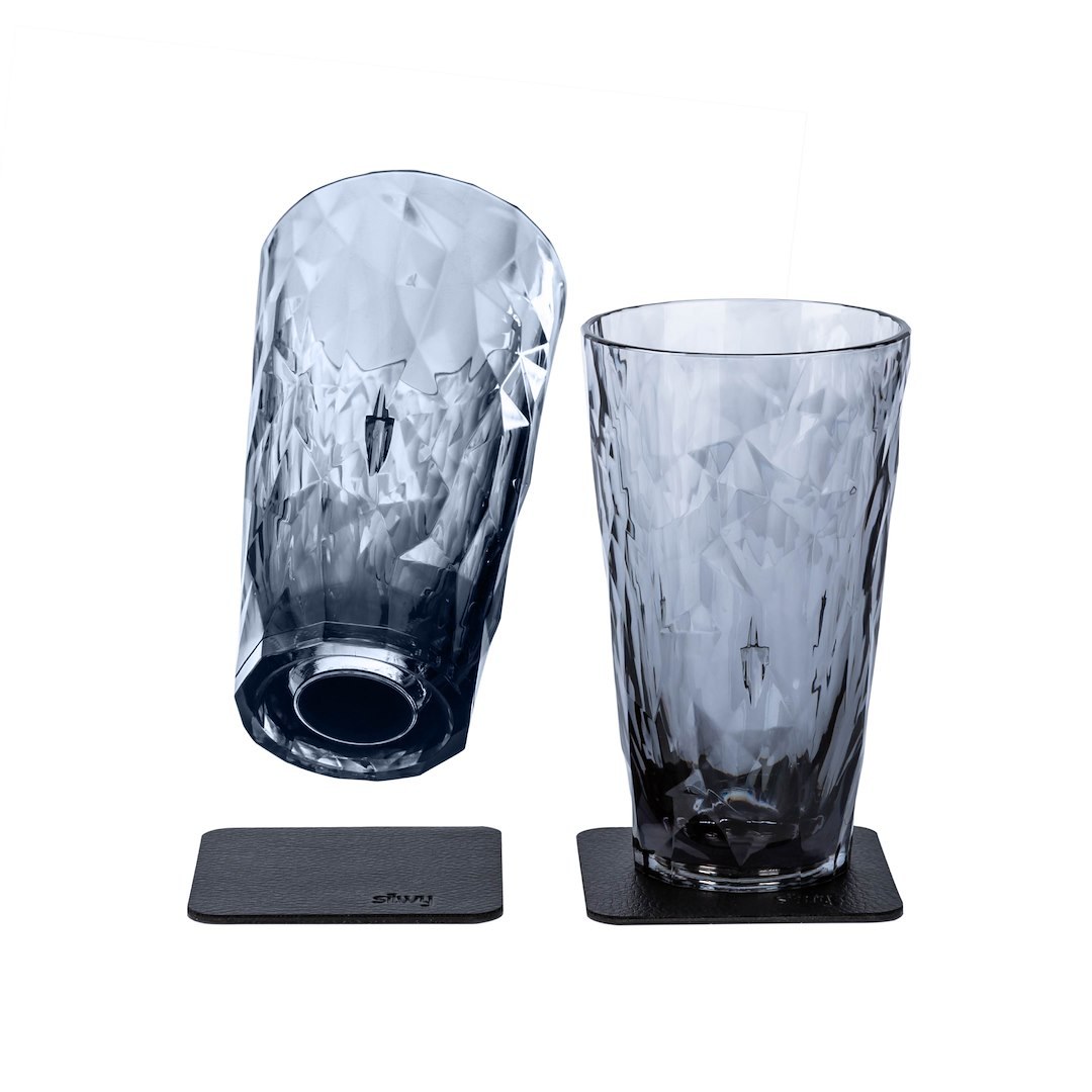 Silwy Magnet Drinking Glass, Longdrink, Magnetic Juice Glass, Gray, Plastic, 10 Ounce Capacity, Bpa Free, Scratch- Resistant, Set of 2 – KO-LD-G-2