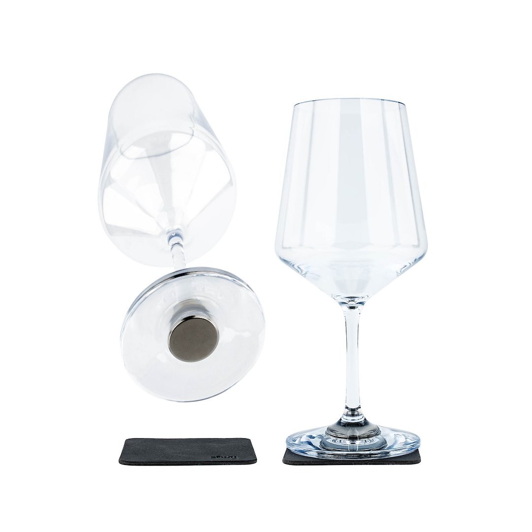 Silwy Magnet Drinking Glass, Classic, Magnetic Wine Glass, Clear, Plastic, 18.6 Ounce Capacity, Bpa Free, Scratch- Resistant, Set of 2 – KO-WI-CL-2