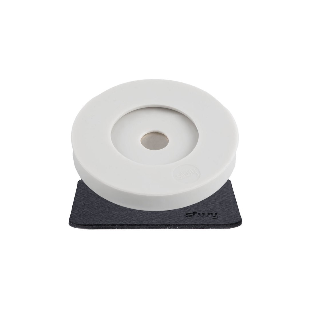 Silwy Magnet Beverage Coaster, Round, 3.3 Inch Diameter X 1/2 Inch Height, Gray, Silicone, Without Coaster Holder – MKS-G-1