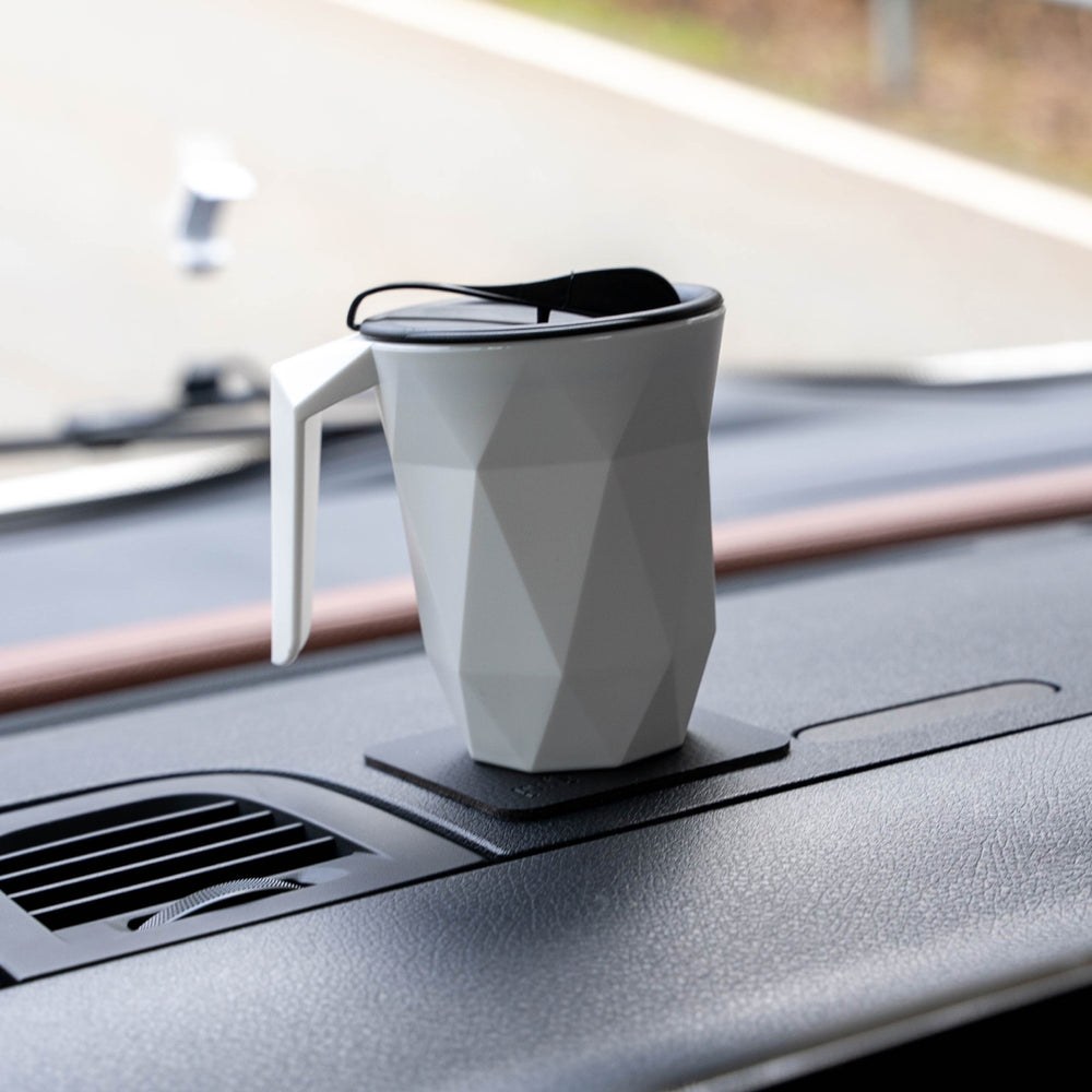 Silwy Magnet Travel Mug, To Go, 12 Ounce Capacity, Press-Fit Lid, Non Insulated, With Handle, White, Plastic, Not Dishwasher Safe – S030-1402-1