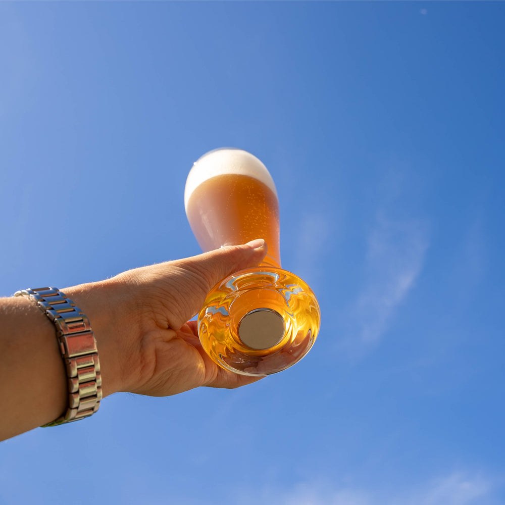 Silwy Magnet Drinking Glass, Magnetic Wheet Beer Glass, Crystal Clear, 16.9 Ounce Capacity, Bpa Free, Scratch- Resistant, Single – S050-1307-1