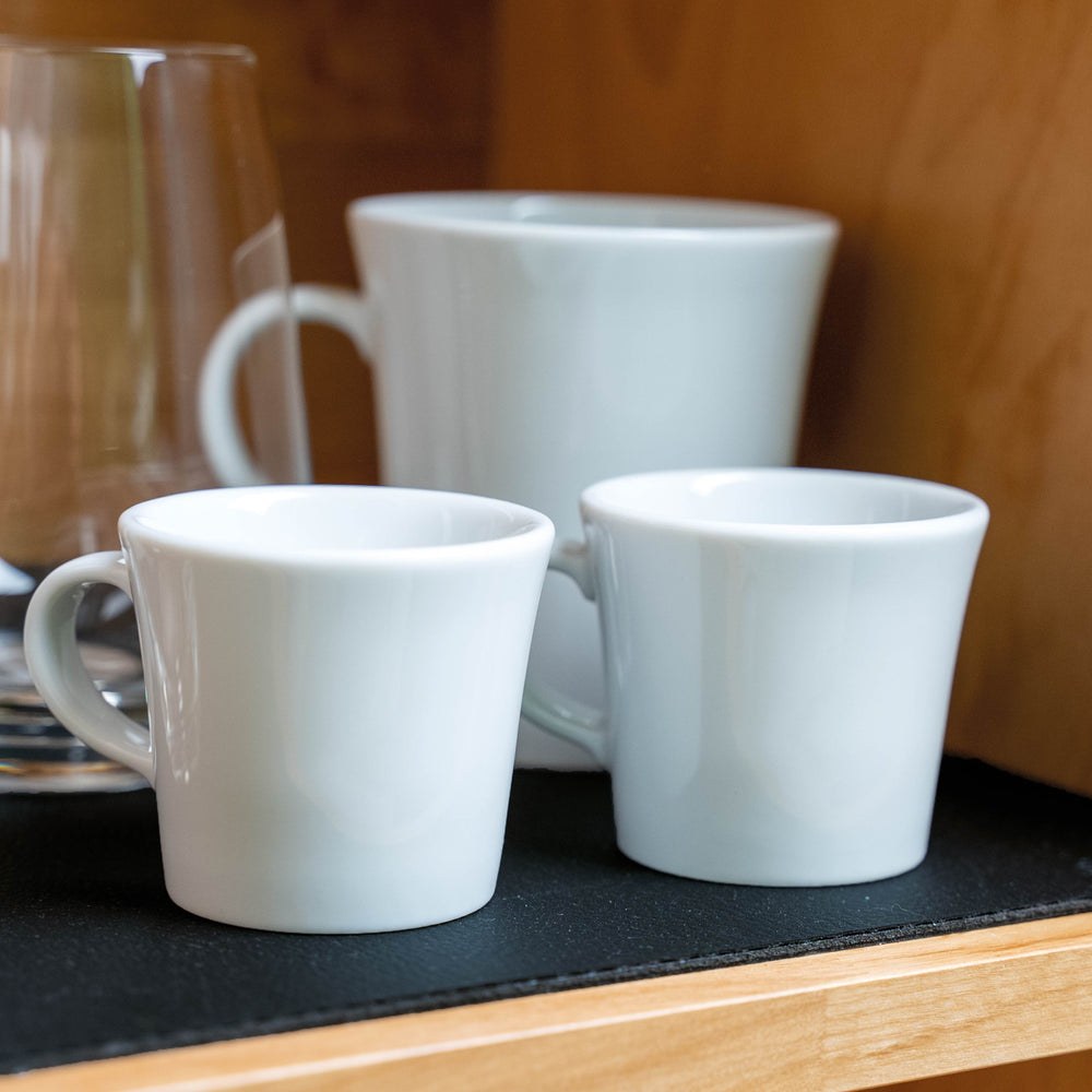 Silwy Magnet Mug, Magnetic Cup, With Handle, 2.3 Ounce Capacity, White, Porcelain – S070-1404-2-B