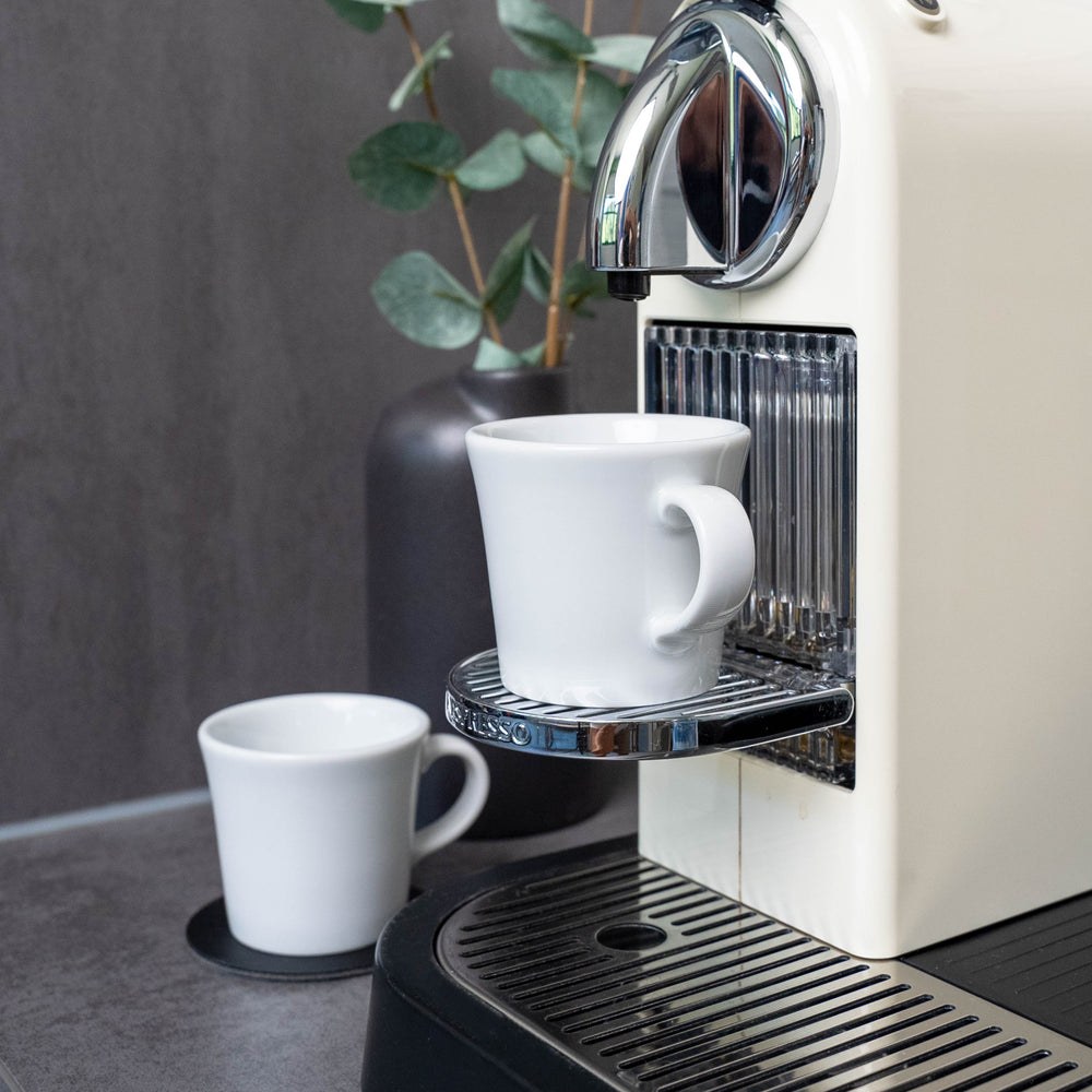 Silwy Magnet Mug, Magnetic Cup, With Handle, 2.3 Ounce Capacity, White, Porcelain – S070-1404-2-B
