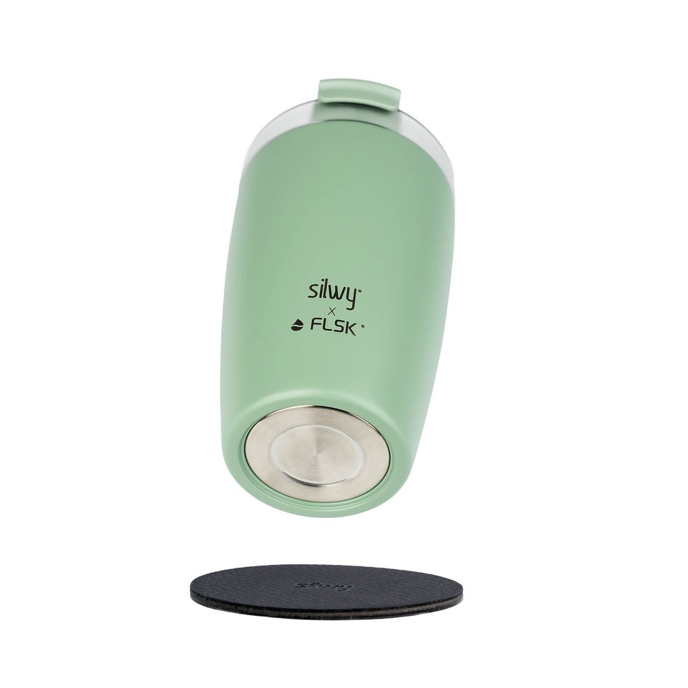 Silwy Magnet Travel Mug, 12 Ounce Capacity, Leak Proof Flip Lid – SYFL-TC-SA