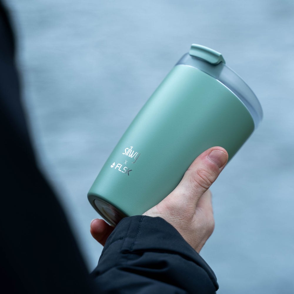 Silwy Magnet Travel Mug, 12 Ounce Capacity, Leak Proof Flip Lid – SYFL-TC-SA