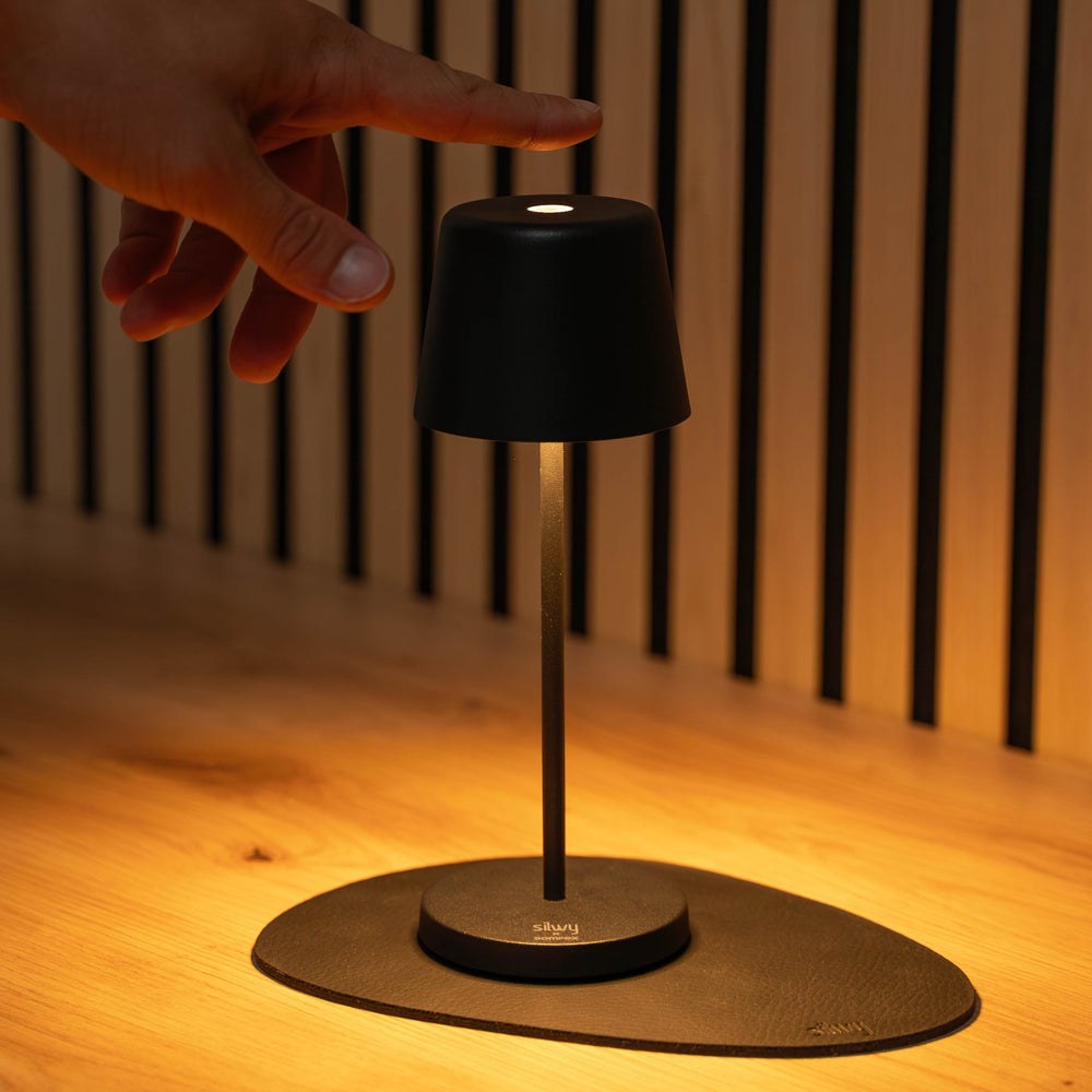 Silwy Magnet Interior Light, Monaco, Magnetic LED Light, Table/ Wall Mount, 3 Inch Diameter X 7.9 Inch Height, Black, Battery Powered – SYSO-2024-S1