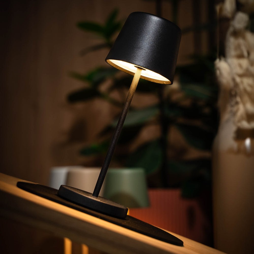 Silwy Magnet Interior Light, Monaco, Magnetic LED Light, Table/ Wall Mount, 3 Inch Diameter X 7.9 Inch Height, Black, Battery Powered – SYSO-2024-S1
