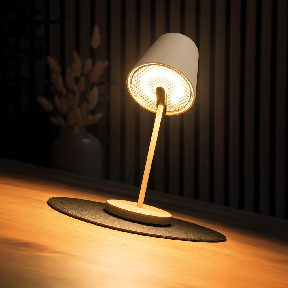 Silwy Magnet Interior Light, Portofino, Magnetic LED Light, Table/ Wall Mount, 3 Inch Diameter X 7.9 Inch Height, Sand, Battery Powered – SYSO-2024-W4