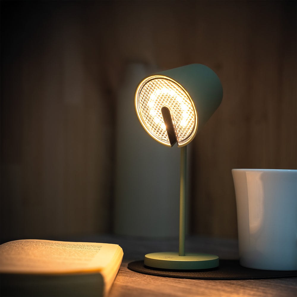 Silwy Magnet Interior Light, Portofino, Magnetic LED Light, Table/ Wall Mount, 3 Inch Diameter X 7.9 Inch Height, Olive Green – SYSO-2024-W3