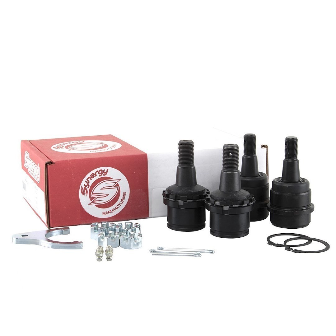 Synergy Ball Joint, Heavy Duty, Press-IN, Adjustable, Greaseable, Non-Knurled, Rebuildable, Set of 4 – 4123