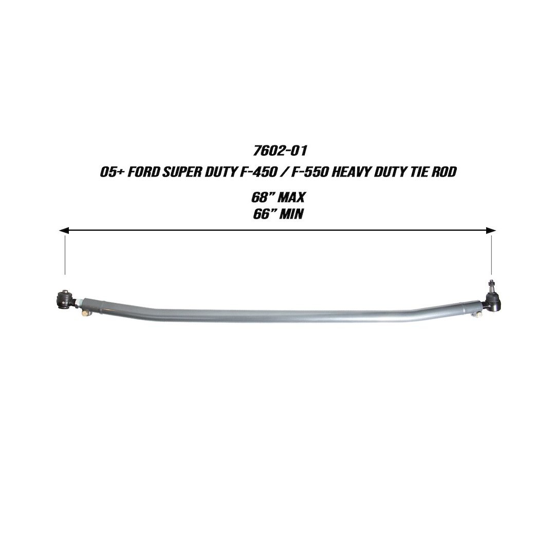 Synergy Tie Rod Assembly, Heavy Duty, For Use with 0 to 3 Inch Lift, Greaseable, Chromoly – 7602-01