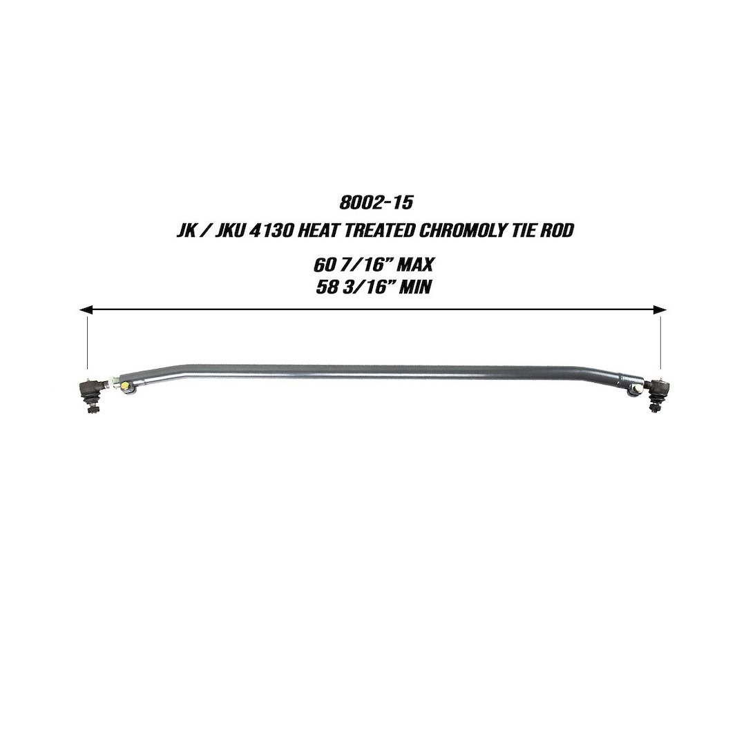 Synergy Tie Rod Assembly, Heavy Duty, Rebuildable, Greaseable, Chromoly – 8002-15