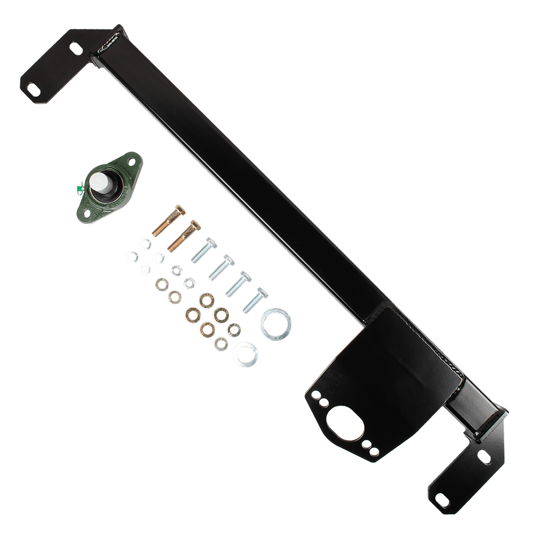 Synergy Steering Gear Box Brace, Heavy Duty, Black, Steel, With Pitman Arm Stud/ Pillow Bearing/ Installation Hardware – 8558-06