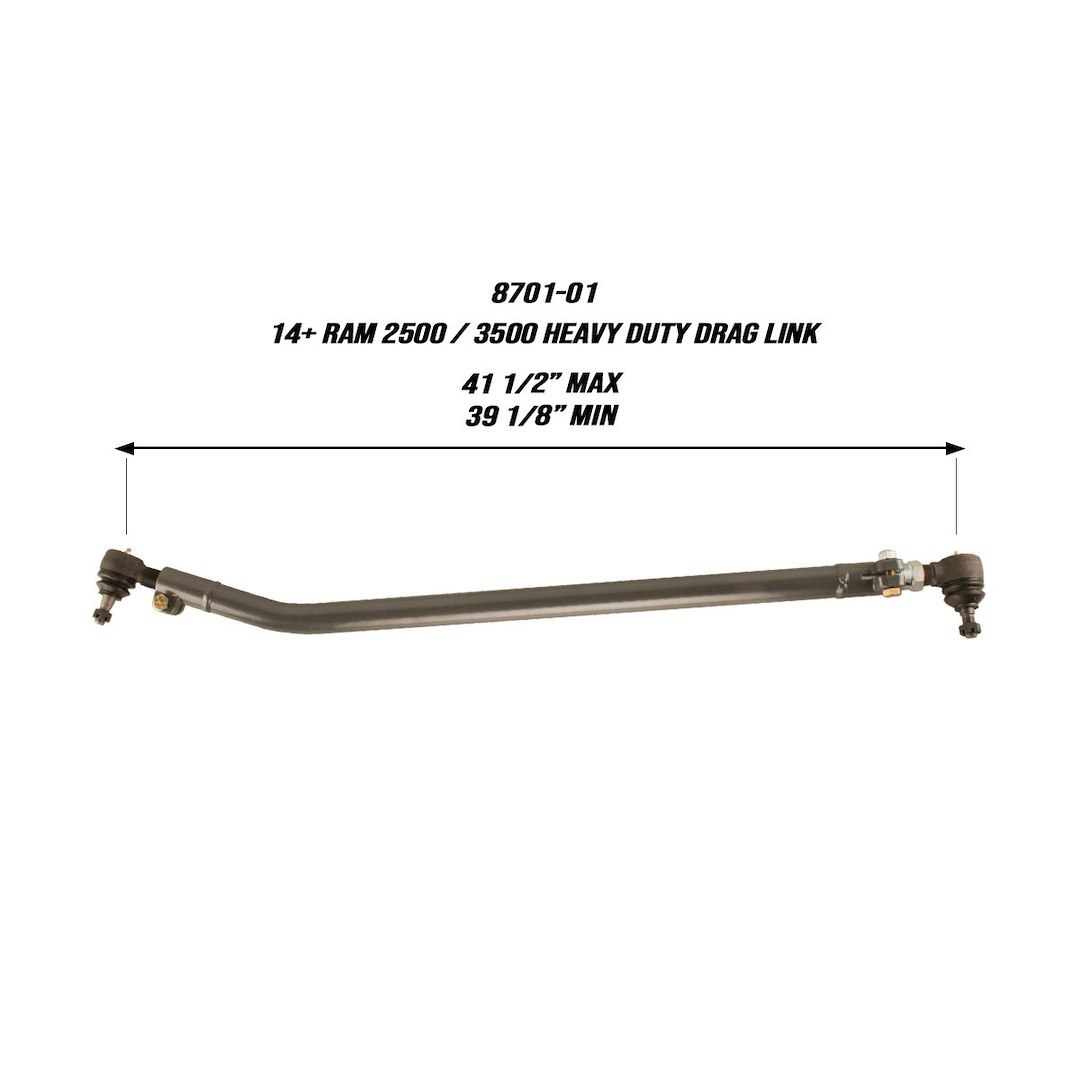 Synergy Drag Link, Heavy Duty, For Use with 0 to 4 Inch Lift, Greaseable, Chromoly – 8701-01