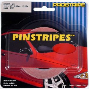 Trimbrite Pinstripe Tape, Prostripe ®, 1/4 Inch Solid Stripe, Tomato Red, 40 Foot Length – R21230