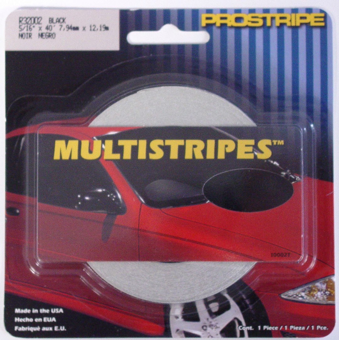 Trimbrite Pinstripe Tape, Prostripe ®, 5/16 Inch Double Stripe (one 1/16 Inch Stripe with One 1/8 Inch Stripe with One 1/8 Inch Spacer, Black – R32002