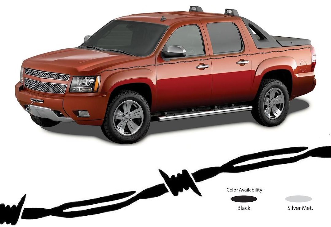 Trimbrite Pinstripe Tape, Rebel Gear ™, 7/8 Inch Barbwire, Black, 36 Foot Length – R65170