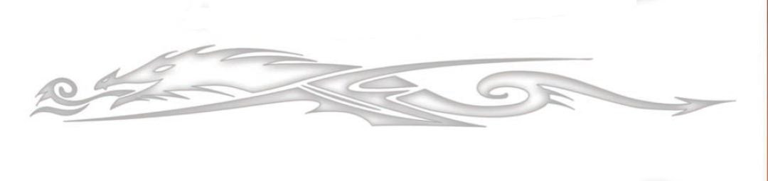 Trimbrite Pinstripe Tape, Rebel Gear ™, 5 1/4 Inch Ghost Dragon, Silver, 43 Inch Length – R65441