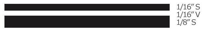 Trimbrite Pinstripe Tape, 1/4 Inch Multistripe, Black, 36 Foot Length – T0301
