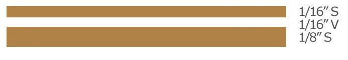 Trimbrite Pinstripe Tape, 1/4 Inch Multistripe, Gold, 36 Foot Length – T0303